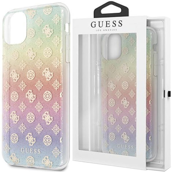Guess GUHCN65PEOML iPhone 11 Pro Max flerfarget hardt deksel Iridescent 4G Peony