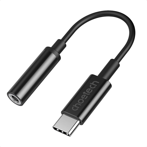 CHOETECH ADAPTER USB-C / DC 3,5MM AUDIO HOLDBAR SORT