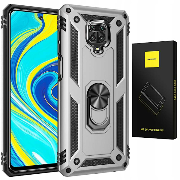 Spacecase Case Ring Case För Xiaomi Redmi Note 9S 9 Pro Silver