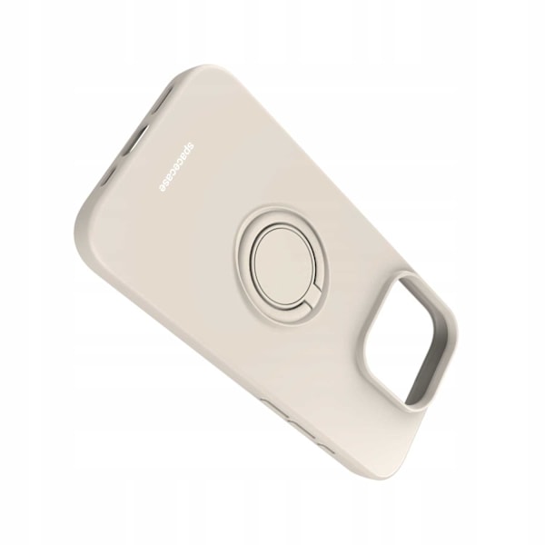 Spacecase Silikon Ringfodral För Iphone 15 Pro Bone Case