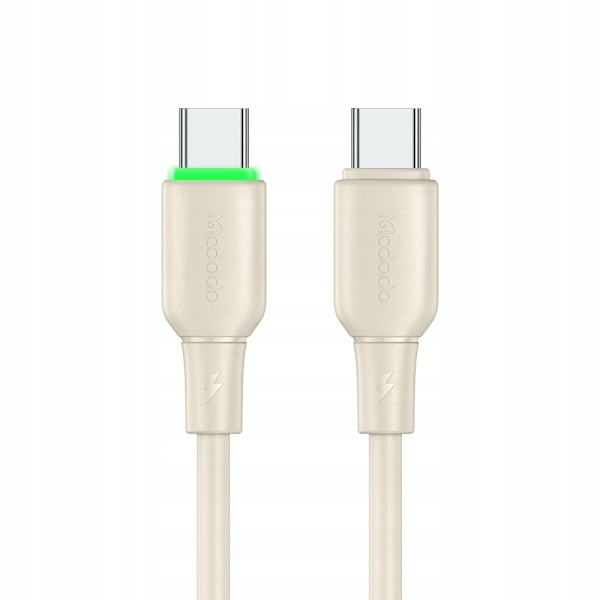 MCDODO USB-C SNABBLADDNINGSKABEL FÖR SAMSUNG APPLE USB TYP C 65W 1M LED BEIGE