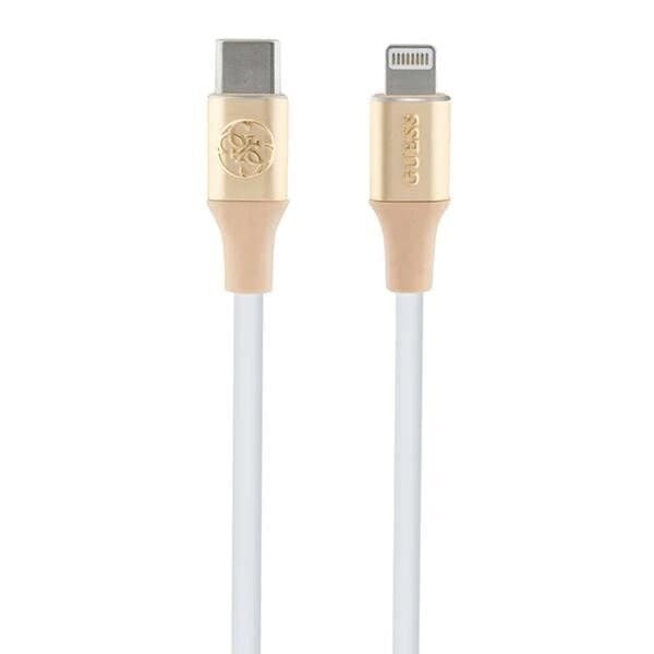 Guess Ebossed Logo USB-C / Lightning-kabel 1,5 m hurtiglading - gull