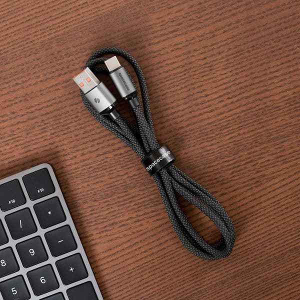 Utrymdsfodral Usb-C Till Usb Typ C-Kabel 1M 3A För Bredtelefon