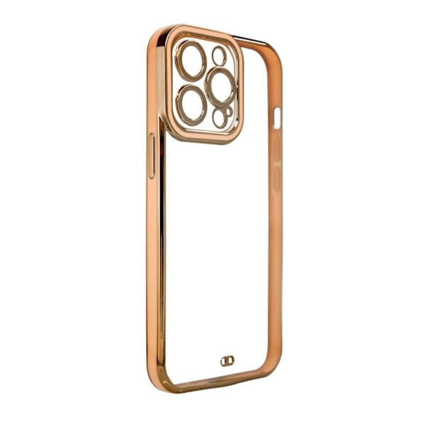 Fashion Case beskyttelsesdeksel til iPhone 12 Pro Max, gel-deksel med gyllen ramme, gull