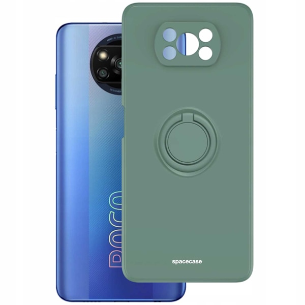 Spacecase Silikonecase Ring För Poco X3 Pro Nfc Mörkgrön Skydd