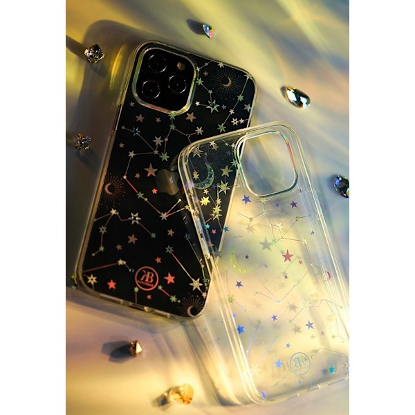 Kingxbar Lucky Series-deksel utsmykket med originale Swarovski-krystaller iPhone 12 Mini Transparent (kløver)