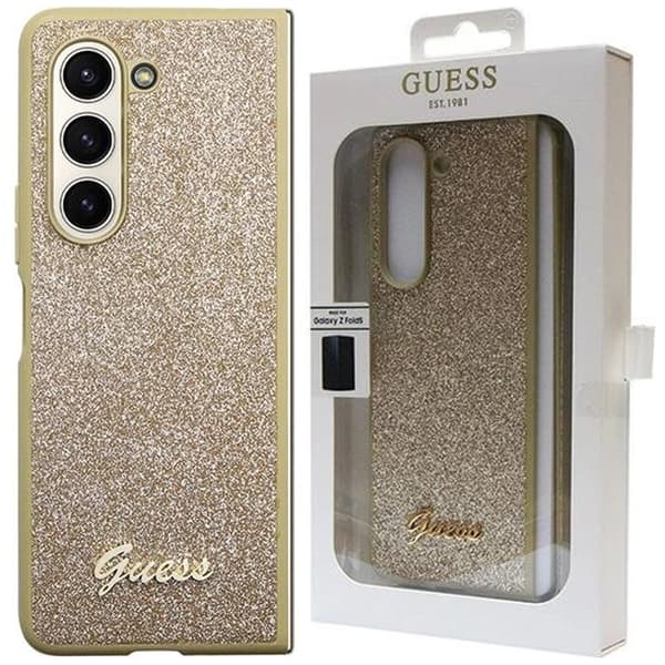 Guess Glitter Script-deksel til Samsung Galaxy Z Fold 5 - Gull