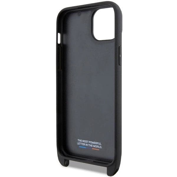 BMW M Edition Carbon Stripe & Strap-deksel til iPhone 15 Plus / 14 Plus - Svart