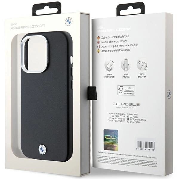 BMW SIGNATURE WRAPPED METAL MAGSAFE ETUI TIL IPHONE 14 PRO - SORT