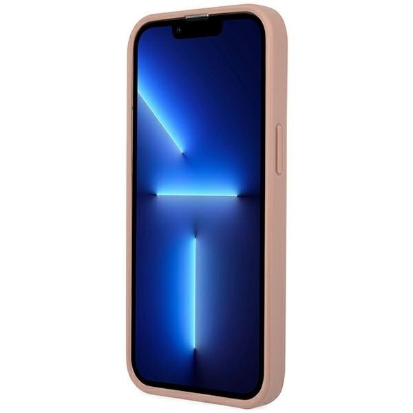 Guess GUHCP14LPSATLP iPhone 14 Pro 6.1 rosa/rosa hardt deksel SaffianoTriangle Logo