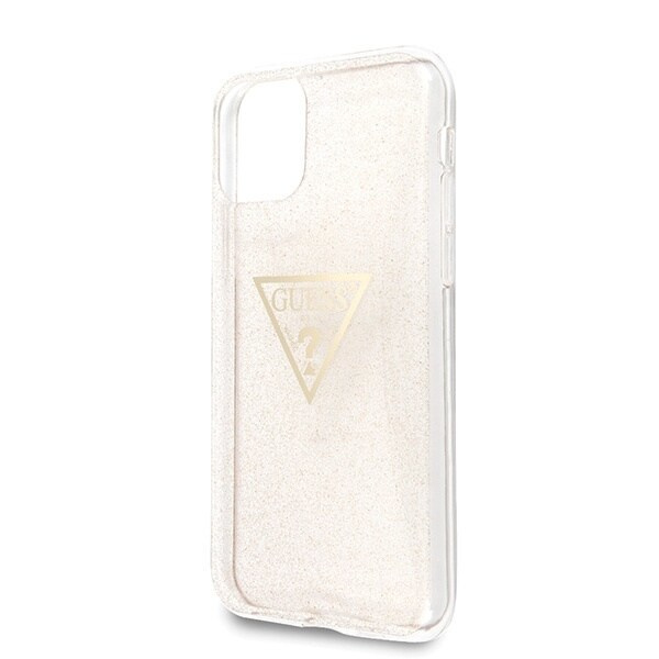 Guess GUHCN58SGTLGO iPhone 11 Pro gull/gull hardt deksel Glitter Triangle