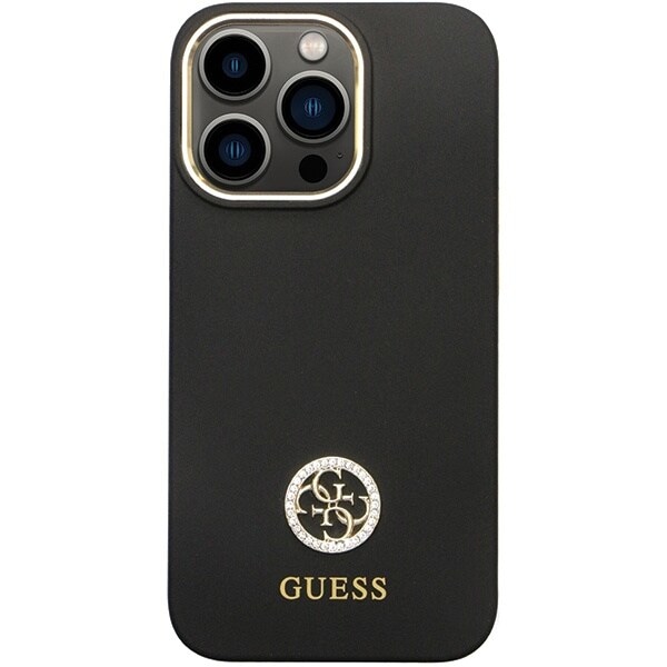 Guess GUHCP13LM4DGPK-deksel til iPhone 13 Pro / 13 - svart Silikon Logo Strass 4G