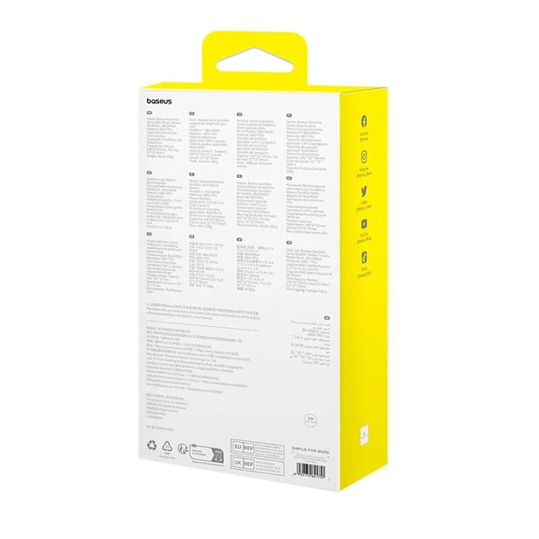 BASEUS QUICKGO TELEFONHOLDER - SORT
