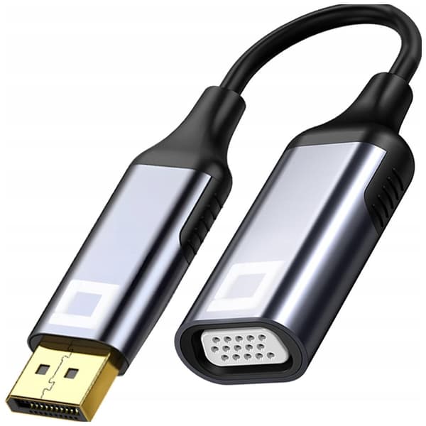 CO2 ADAPTER DISPLAY PORT TIL VGA KABEL ADAPTER KONVERTERER FULL HD 60HZ