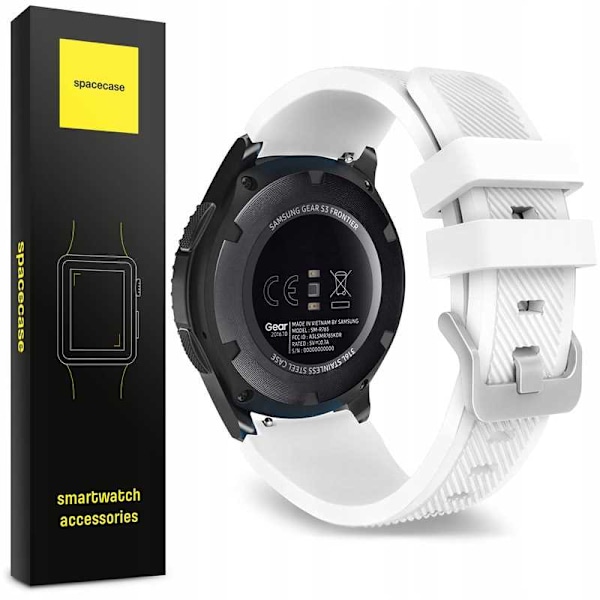 Spacecase Klorrem 22Mm Vitt Läder För Apple Watch 1 2 3 4 5 6 7