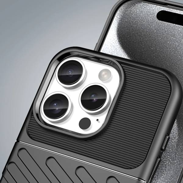 THUNDER CASE SILIKONE ETUI TIL IPHONE 16 PRO MAX - SORT