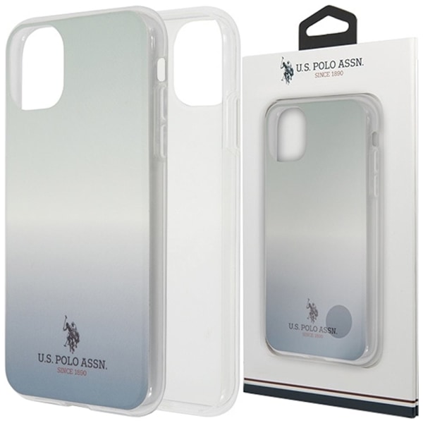 Saken med USA Polo Assn. Gradient Pattern Collection for iPhone 11 Pro Max - Blå