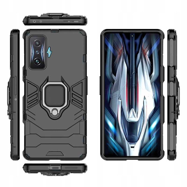 Spacecase Case Cover Till Poco F4 Gt X-Ring Svart