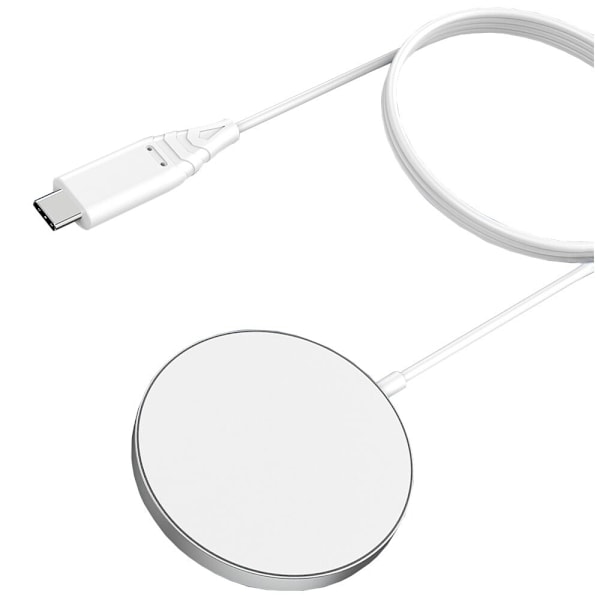 Choetech 15 W induktiv lader med USB C-kabel hvit (T518-F)