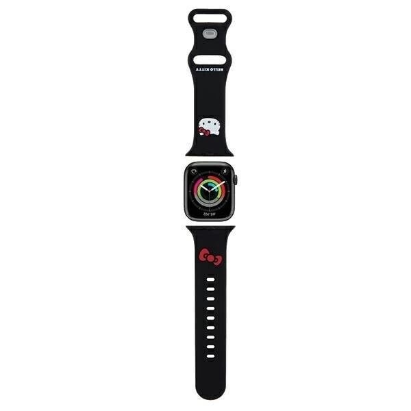 Hello Kitty Silikon Kitty Hodestropp for Apple Watch 38/40/41mm - svart