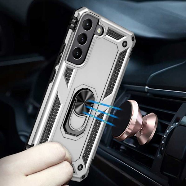 Spacecase Case Ring Nx Galaxy S22 Silver Cover För Samsung