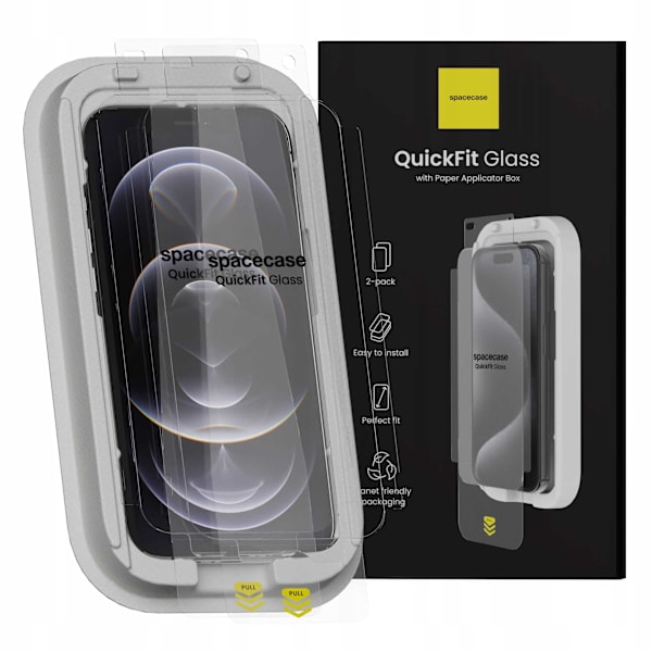 Spacecase Quickfit Härdat Glas För Iphone 12 Pro Max Protective 9H