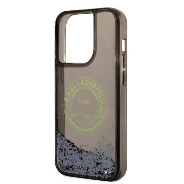 KARL LAGERFELD LIQUID GLITTER RSG ETUI TIL IPHONE 14 PRO - SORT