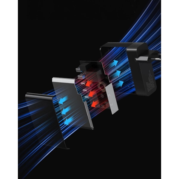 Wozinsky CGWCB 140W GaN vegglader 3 x USB-C / 2 x USB-A - svart