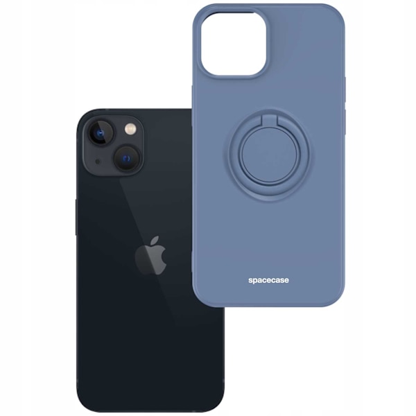 Spacecase Silikon Ringfodral För Iphone 13 Mini Blåt Skydd