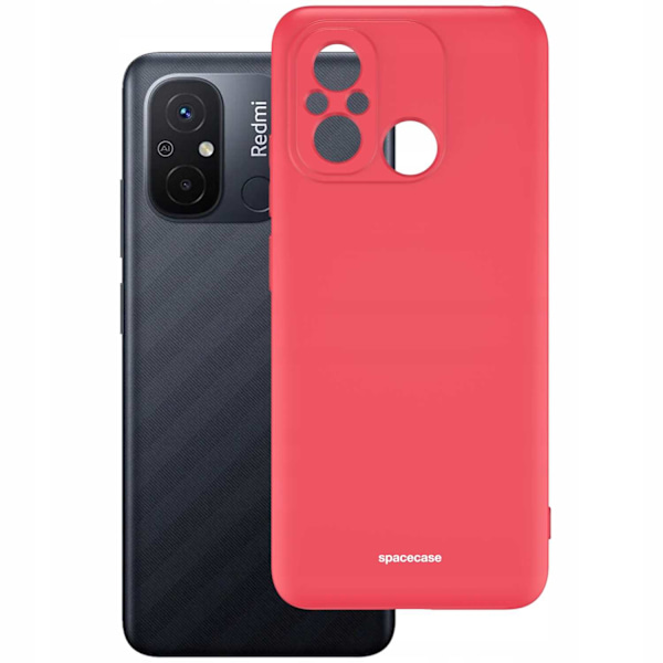 Spacecase Silikonfodral För Xiaomi Redmi 12C Phone Red