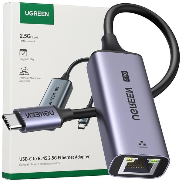 Ugreen CM648 USB-C til RJ45 Ethernet 2.5G Adapter - Grå