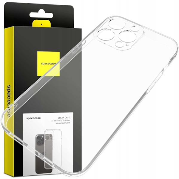 Spacecase Clear Case För Iphone 15 Pro Max, Transparent, Skyddande