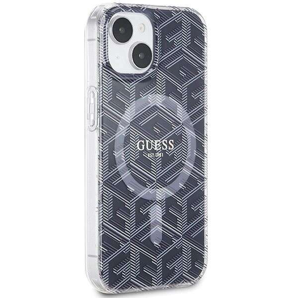 Guess IML GCube MagSafe beskyttelsesdeksel til iPhone 15 Plus / 14 Plus - svart