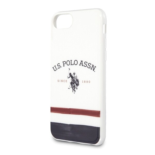 US Polo USHCI8PCSTRB iPhone 7/8/SE 2020 / SE 2022 hvit/hvit Tricolor Pattern Collection