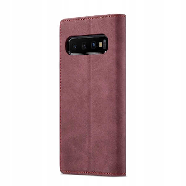 Spacecase Väska Plånbok Galaxy S10 Rött Läder För Samsung
