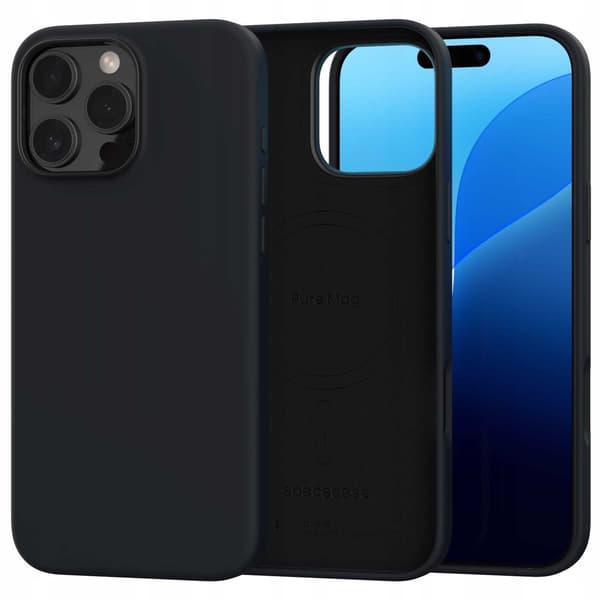 Spacecase Case Cover Till Iphone 16 Pro Max Black För Magsafe