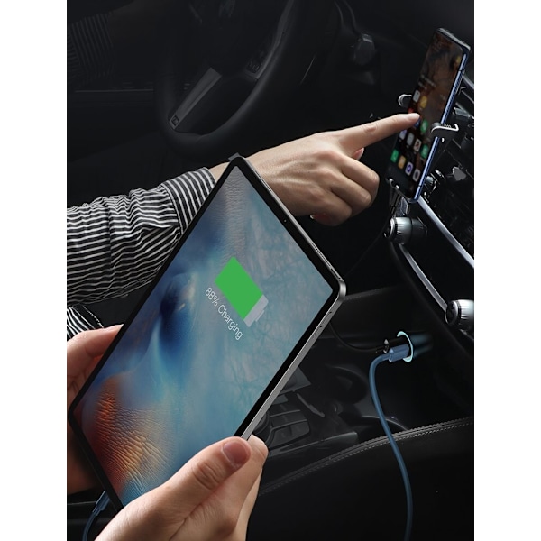 BASEUS BILLADER USB 40 W USB TYPE C-KABEL - SALMAN BLÅ