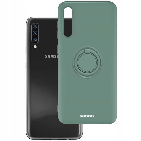 Spacecase Silikonecase Ring För Samsung Galaxy A70 Green Cover