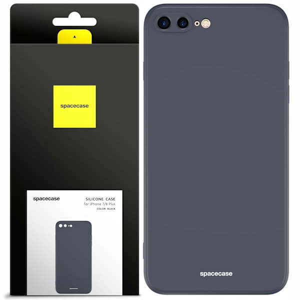 Spacecase Silikonfodral För Iphone 7 8 Plus Svart Skydd