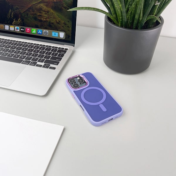 MAGNETIC COLLECTION MAGSAFE ETUI TIL IPHONE 16 - LILLA