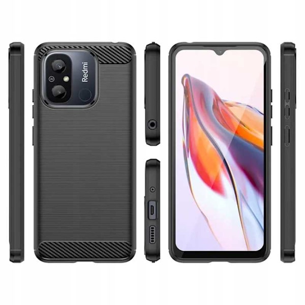 Spacecase-Fodral Till Xiaomi Redmi 12C Black Phone