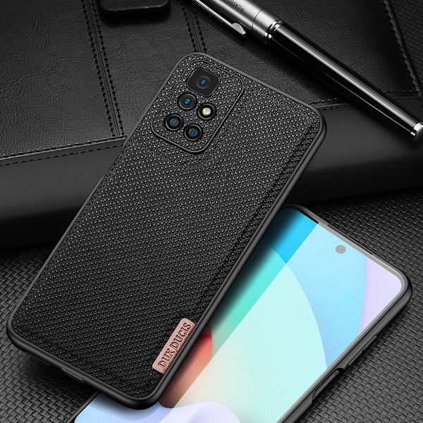 Dux Ducis Fino-deksel belagt med nylonmateriale Xiaomi Redmi 10 blå