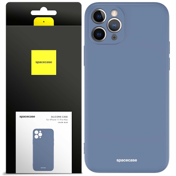 Spacecase Silikonfodral För Iphone 11 Pro Max Blåt Skydd