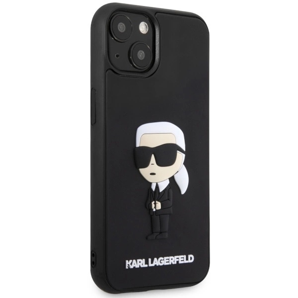 KARL LAGERFELD RUBBER IKONIK 3D ETUI TIL IPHONE 14 PLUS - SORT