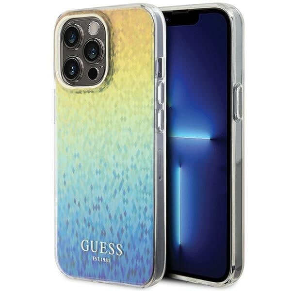 Guess IML Faceted Mirror Disco Iridescent-deksel til iPhone 15 Pro Max - flerfarget