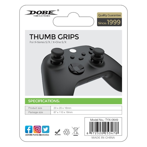 DOBE XBOX CONTROLLER STICK COVER SORT (TYX-0649)