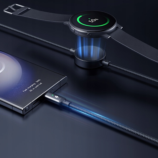 MCDODO INDUKTIV LADDARE FÖR SAMSUNG GALAXY WATCH 2IN1 USB-C KABEL FÖR BÄRBAR DATOR
