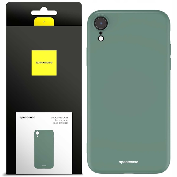 Spacecase Silikonfodral För Iphone Xr Mörkgrönt Skydd
