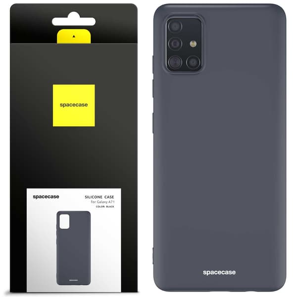 Spacecase Silikonskydd För Samsung Galaxy A71 Svart
