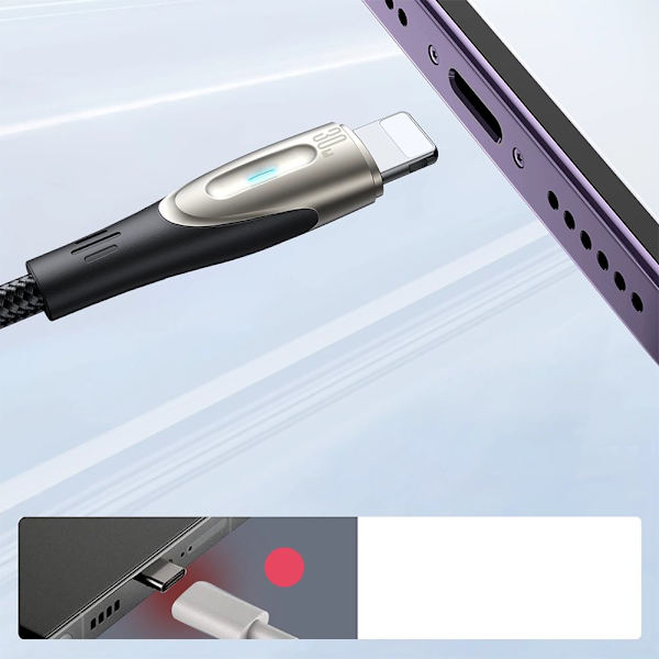 Joyroom Pioneer Series SA31-AL3 USB-A / Lightning 3A-kabel 1,2 m - svart